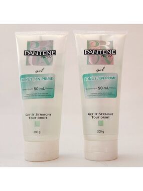 RARE Pantene Pro V Gel x 2 GET IT STRAIGHT 200ml Discontinued Product